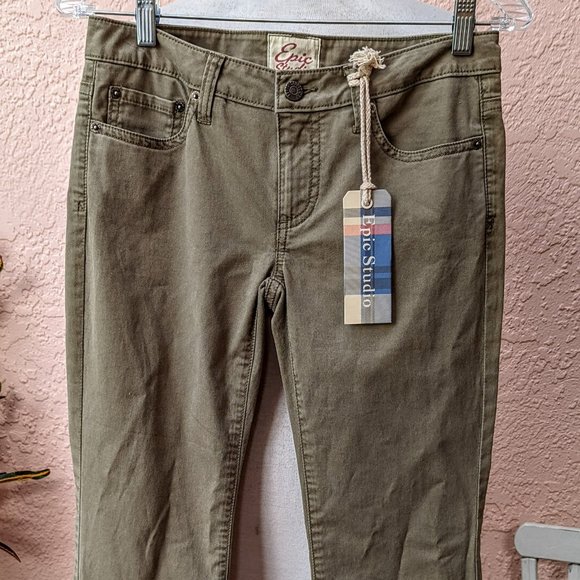NWT Epic Studio olive color ladies pants - Picture 2 of 16